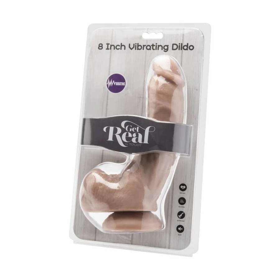 GET REAL - DILDO 20,5 CM Z KULKAMI WIBRATOREM SKORY